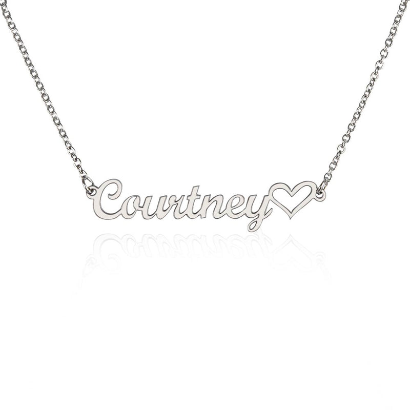 Customizable - Classic Heart Style Name Necklace